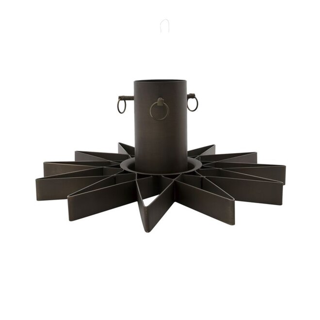 Christmas tree stand, Star, Antique brown