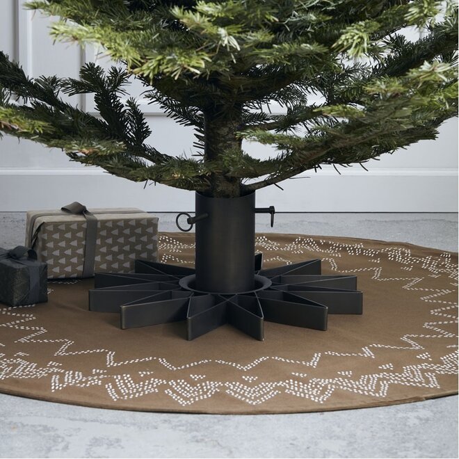 Christmas tree stand, Star, Antique brown