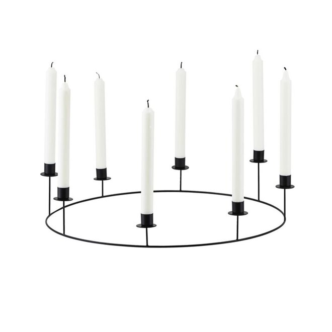 Candle stand, Ring, Black