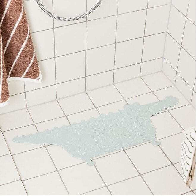 Bath Mat Crocodile Gustav Pale Mint