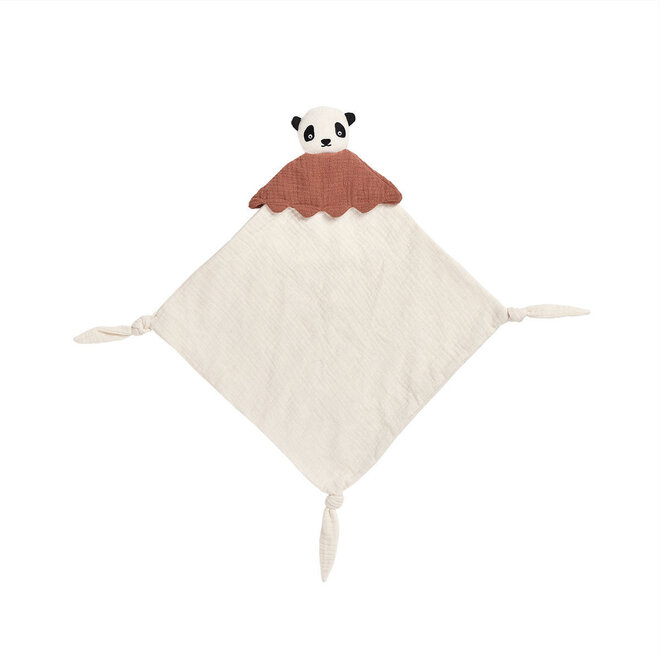 Knuffeldoek  Panda off white