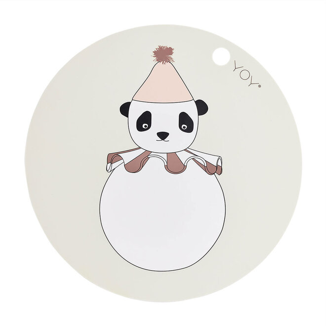 Placemat Panda Pompom off white