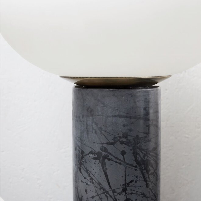 Table lamp, Opal, White/Black