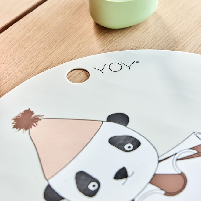 Placemat Panda Pompom off white