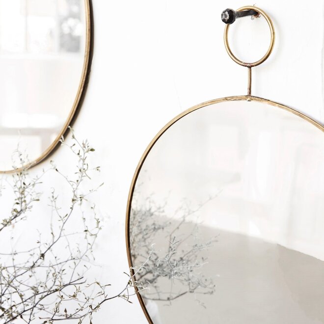 Mirror, The Loop, Brass, 38cm