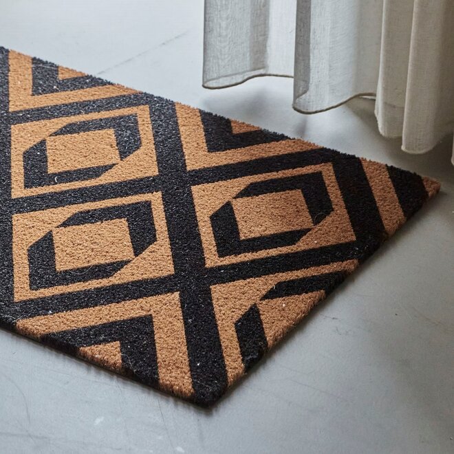 Door mat, HDIndi, Nature/Black 60x90cm