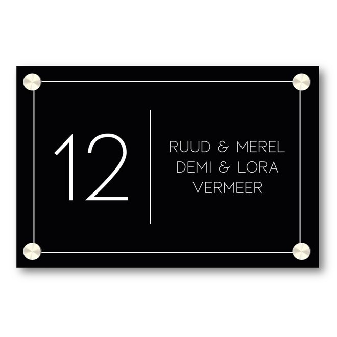 Nameplate rectangle Frame