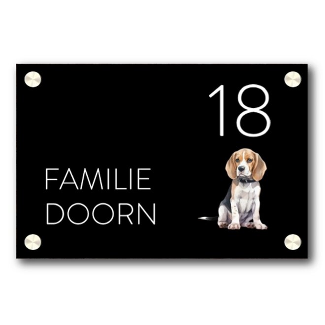 Nameplate rectangle Dog