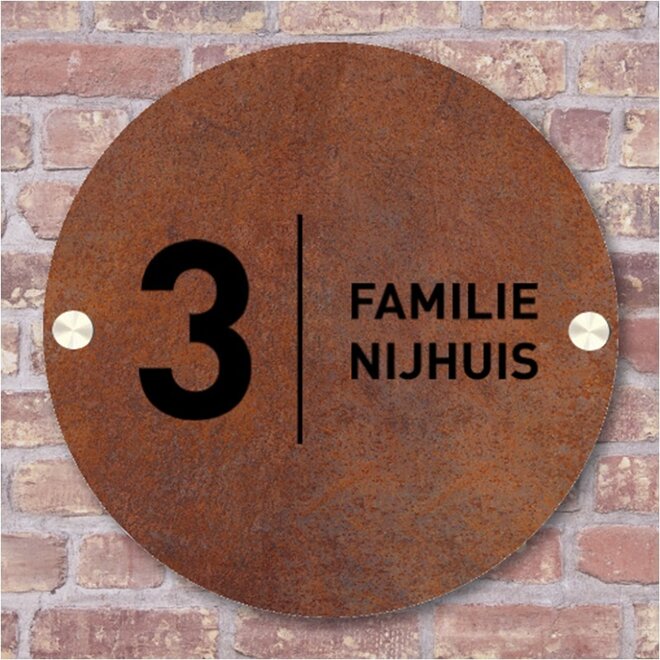 Nameplate round Bold