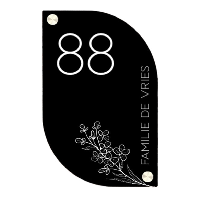 Nameplate Scandi Flowers