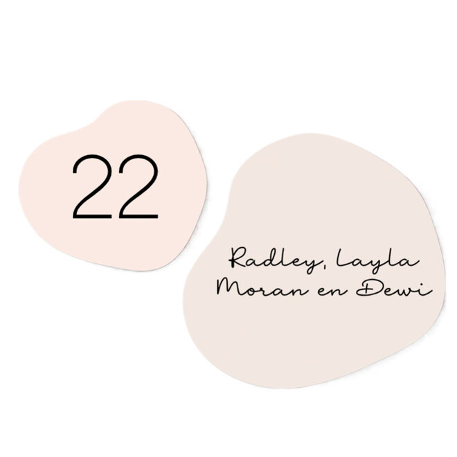 Nameplate and Housenumber Plate organic Twin beige