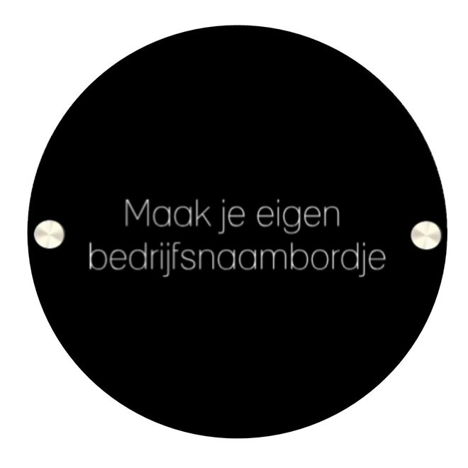 Bedrijfsnaambordje Rond stel zelf samen