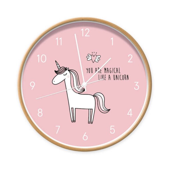 Clock Unicorn pink You are magical