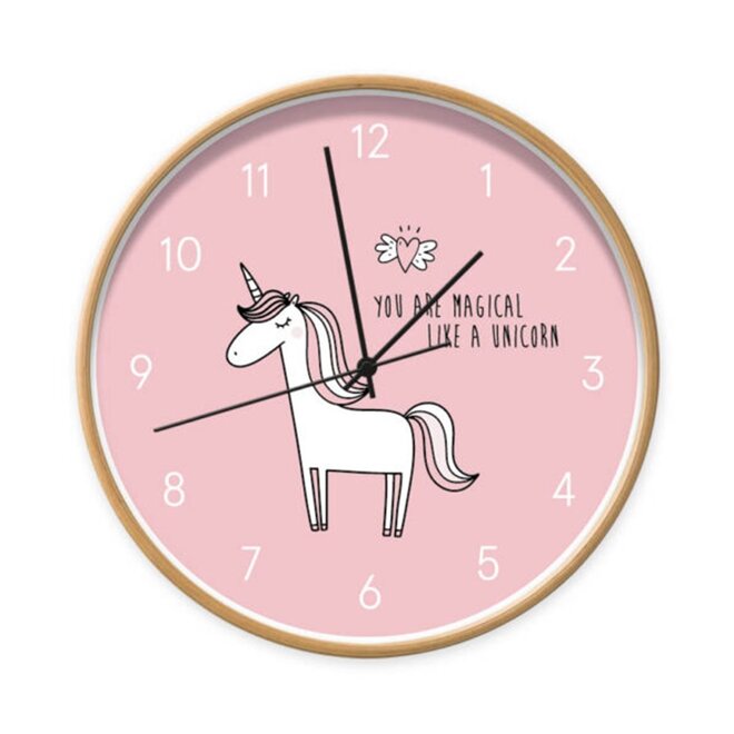 Clock Unicorn pink You are magical