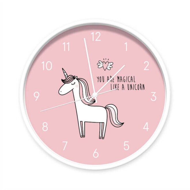 Clock Unicorn pink You are magical