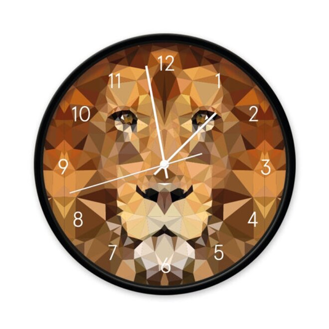 Clock Lion geometric