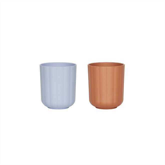 Pullo Cup iceblue-caramel Pack of 2