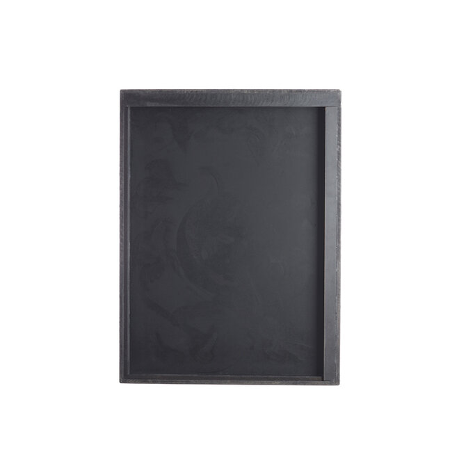 Wand ornament 80x8x60 cm COLINO hout mat zwart