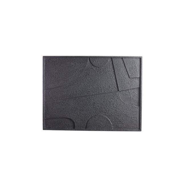 Wall ornament 80x8x60 cm COLINO wood matt black