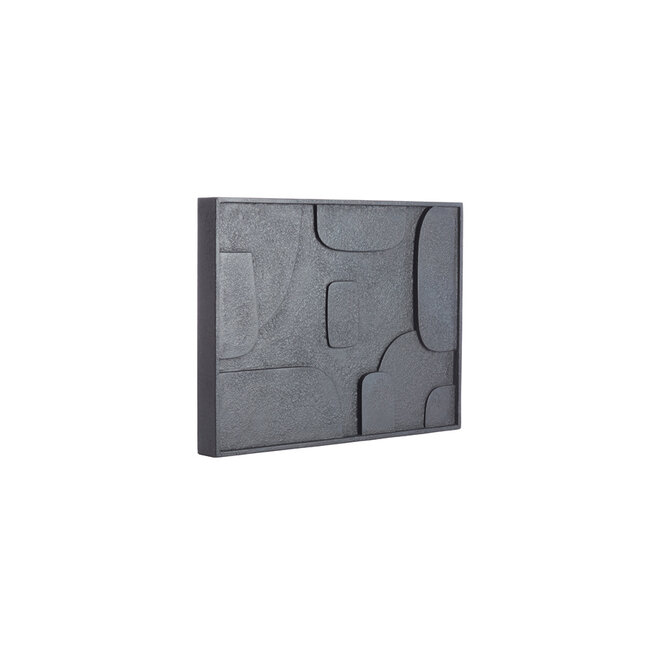 Wall ornament 80x8x60 cm COLINA wood matt black