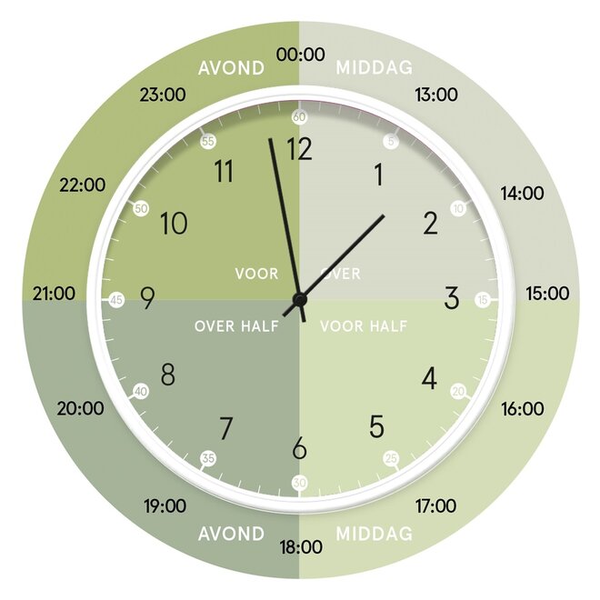 Learning clock Fresh Green