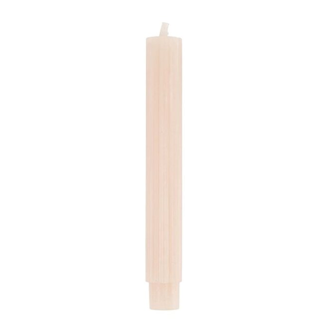 2 Ribbed Candles powder pink