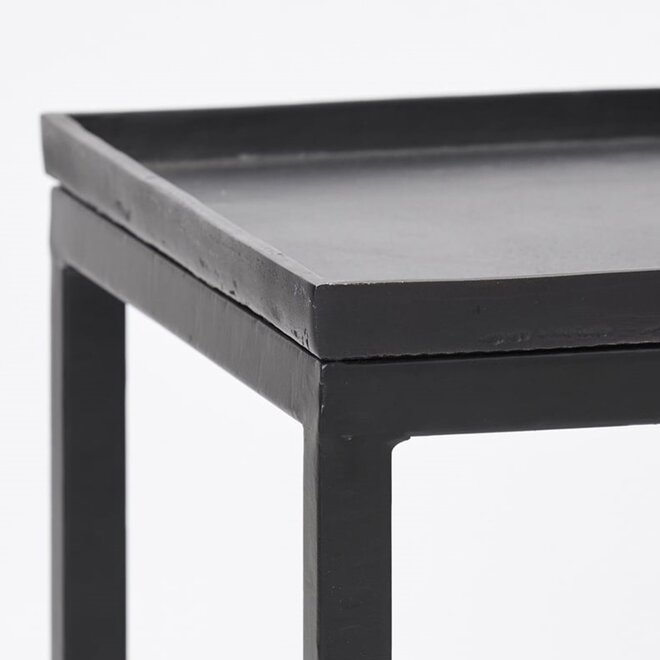 Set of 2 Side table KENDRA matt black