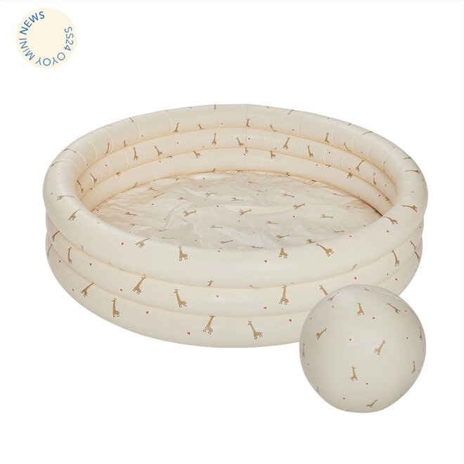 Giraffe Swimming Pool Large & Beach Ball - Butter