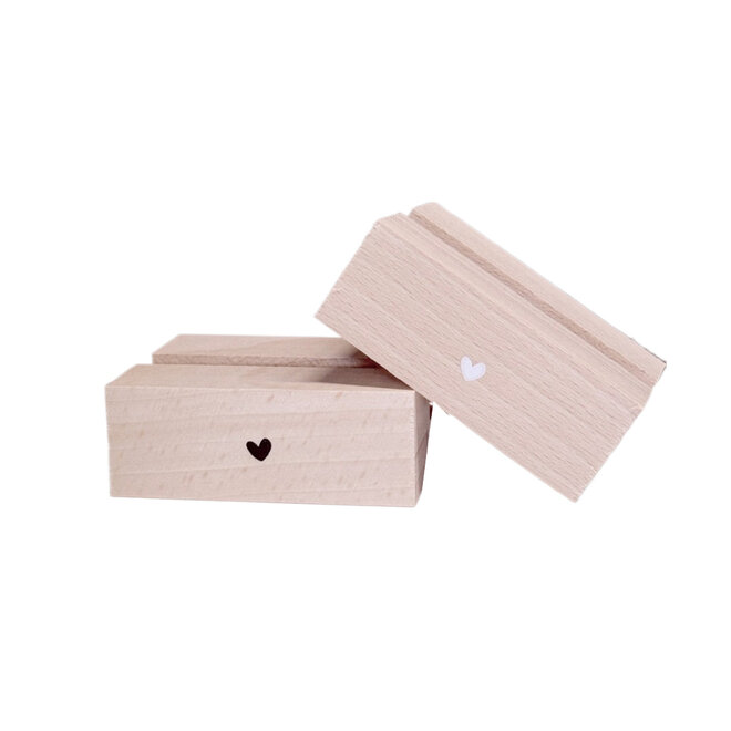 Wooden Tile Holder with heart