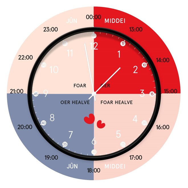 Learning clock Frysk