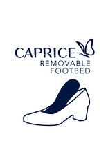 Caprice Pump in  H- wijdte met uitneembaar voetbed