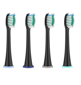 4 Opzetborstels voor Philips Sonicare (Zwart)