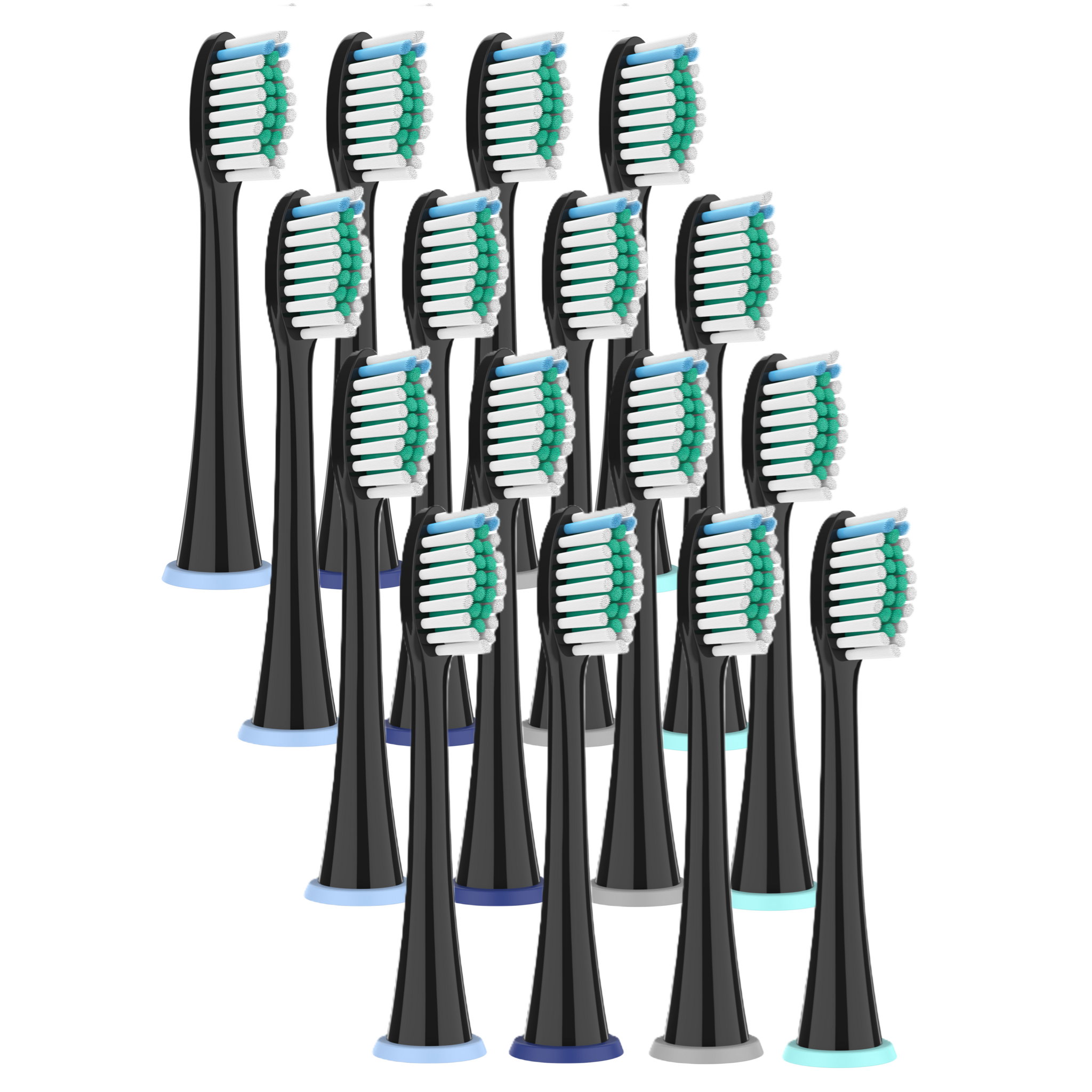 16 Opzetborstels voor Philips Sonicare Zwart (gratis verzending)