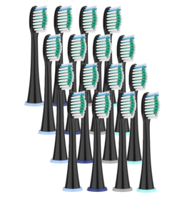 16 Opzetborstels voor Philips Sonicare (Zwart)