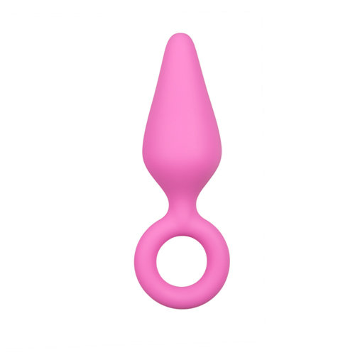 Easytoys Anal Collection Roze Buttplug Met Trekring - Medium Easytoys Anal Collection Roze Buttplug Met Trekring - Medium