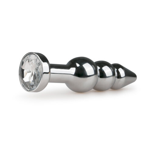 Easytoys Anal Collection Geribbelde Buttplug Met Rond Kristal Easytoys Anal Collection Geribbelde Buttplug Met Rond Kristal