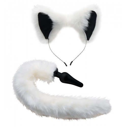 Tailz White Fox Buttplug & Haarband Set Tailz White Fox Buttplug & Haarband Set