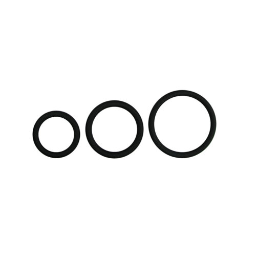 Easytoys Men Only Cockring set - drie maten - zwart Easytoys Men Only Cockring set - drie maten - zwart