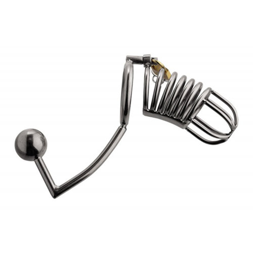 Master Series Condemned Peniskooi Met Verwijderbare Dilator En Plug Master Series Condemned Peniskooi Met Verwijderbare Dilator En Plug