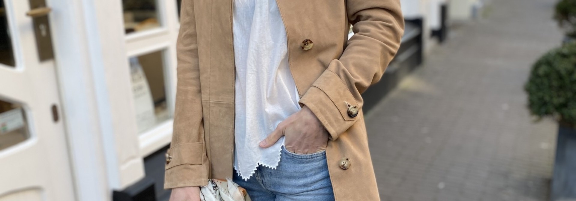 Trenchcoat suede