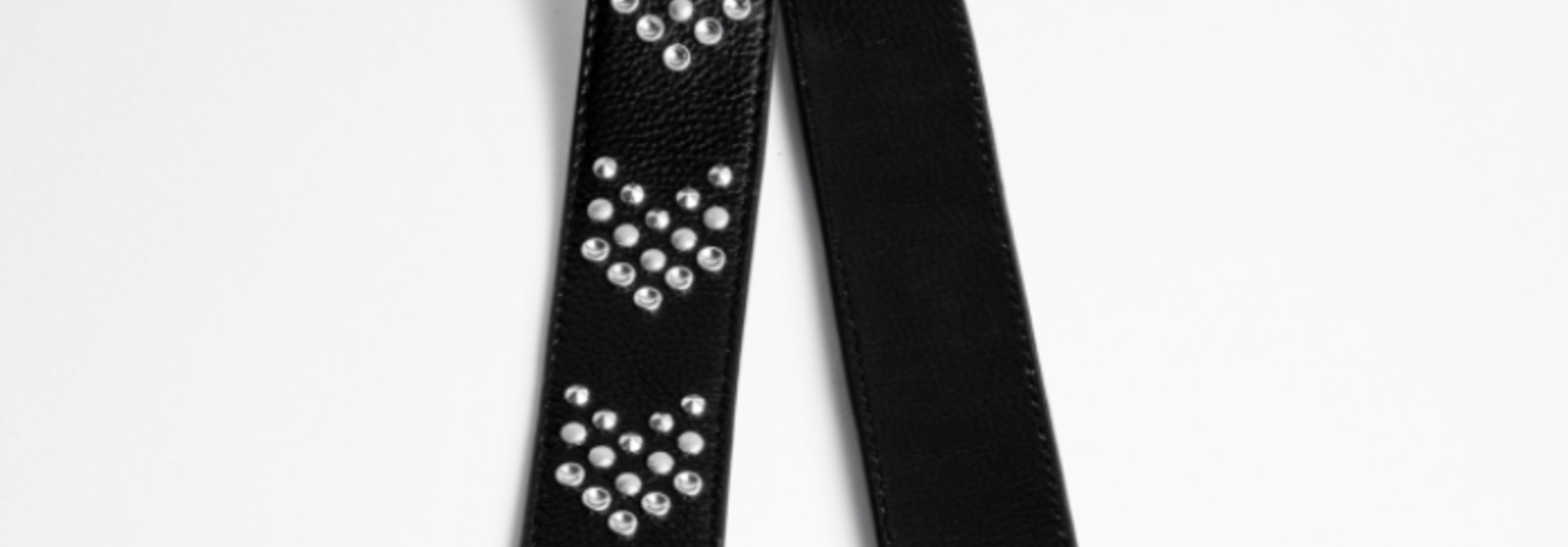 Bag Strap GRAINED LEATHER + ARROW STUDS