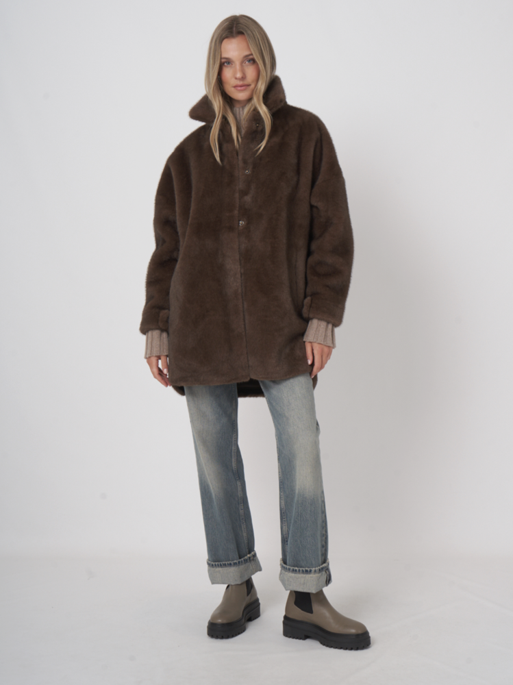 Repeat Reversible Coat Faux Fur Repeat Reversible Coat Faux Fur