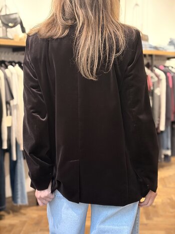 Zadig et Voltaire VASKA Blazer Velvet Dark Chocolate
