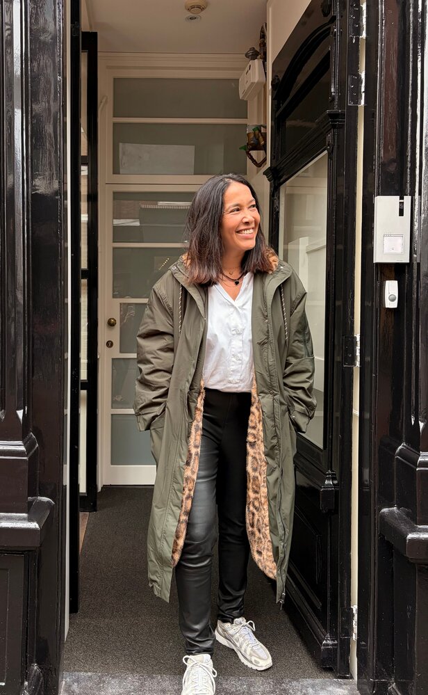 Baum und Pferdgarten DEMI Rosin Green Leopard Jas