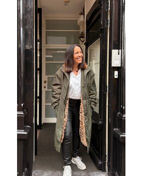 Baum und Pferdgarten DEMI Rosin Green Leopard Jas