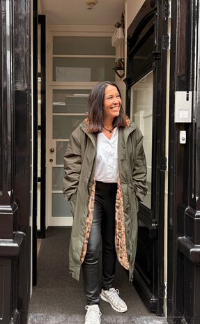 Baum und Pferdgarten DEMI Rosin Green Leopard Jas