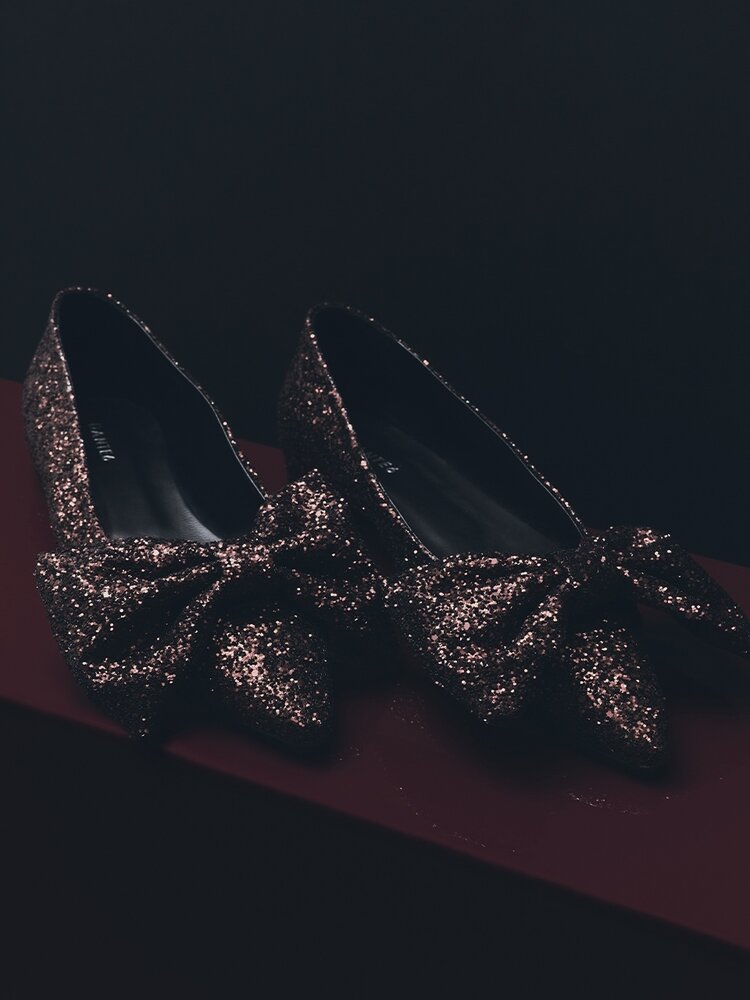 Dante6 Abbey bow pointed toe flats