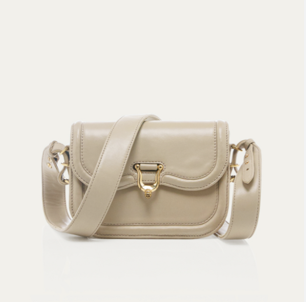 Claris Virot Gypsum Nappa Leather Mini Manon Bag