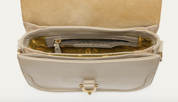 Claris Virot Gypsum Nappa Leather Mini Manon Bag