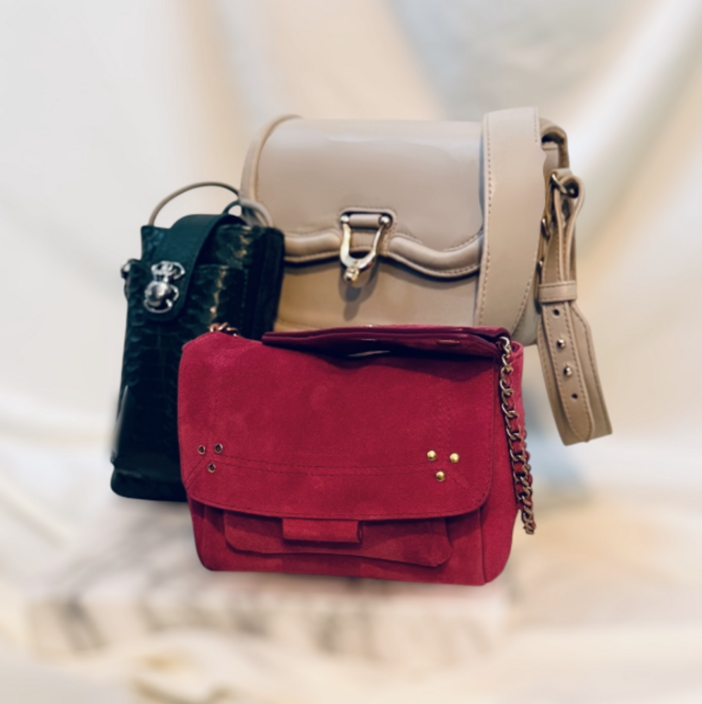 Claris Virot Gypsum Nappa Leather Mini Manon Bag